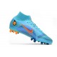 Nike Mercurial Superfly 8 Elite AG Nuovo Blu Cloro Arancione Laser Marina