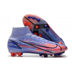 Nike Mercurial Superfly 8 Elite AG Mbappe Thistle Chiaro Argento Metallico