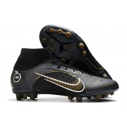 Nike Mercurial Superfly 8 Elite AG Nuovo Nero Oro Metallico Argento Metallico