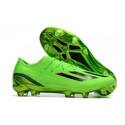 Scarpe Nuovo adidas X Speedportal.1 FG Verde Solare Nero Core Giallo Solare