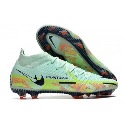 Scarpa Nike Phantom GT2 Elite DF FG Schiuma Di Menta Blu Nerastro Verde Fantasma