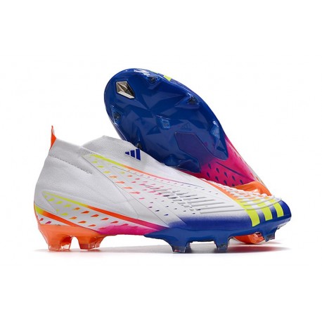 adidas Predator Edge+ FG Uomo Bianco Giallo Solare Blu Power