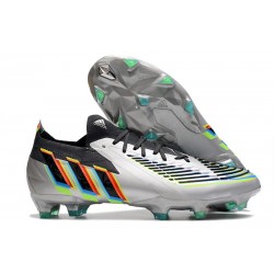 adidas Predator Edge.1 Low FG Argento Metallico Nero Core Giallo Solare