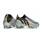 adidas Predator Edge.1 Low FG Argento Metallico Nero Core Giallo Solare