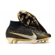 Nike Zoom Mercurial Superfly IX Elite FG Nero Oro Argento