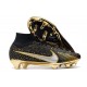 Nike Zoom Mercurial Superfly IX Elite FG Nero Oro Argento