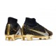 Nike Zoom Mercurial Superfly IX Elite FG Nero Oro Argento