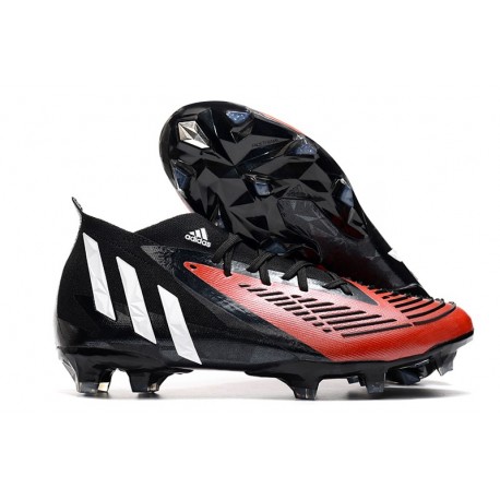 Scarpa adidas Predator Edge.1 FG Nero Bianco Rosso