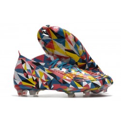 Scarpa adidas Predator Edge.1 FG Geometric Blu Acceso Team Giallo Rosso Solare