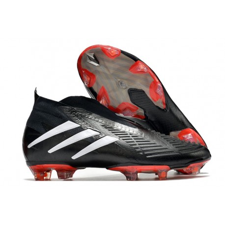 adidas Predator Edge+ FG Uomo Nero Bianco Rosso