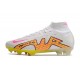 Nike Air Zoom Mercurial Superfly 9 Elite FG Bianco Giallo Rosa