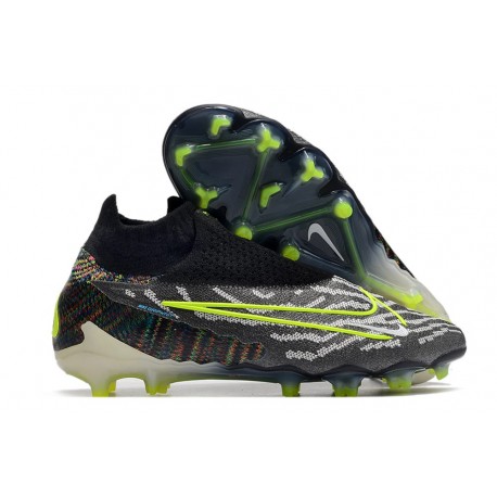 Scarpe Nike Phantom GX Dynamic Fit FG Nero Volt Bianco Blu Glow