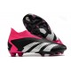 Scarpe adidas Predator Accuracy+ FG Nero Core Bianco Rosa Shock Team