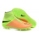 Nuove SCARPE NIKE HyperVenom Phantom II FG Pelle Canvas Nero Volt