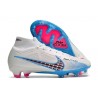 Nike Zoom Mercurial Superfly IX Elite Fg Bianco Blu Baltico Rosa Blast Indigo Haze