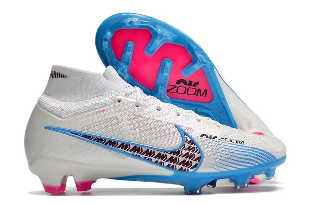 Nike Zoom Mercurial Superfly IX Elite Fg Bianco Blu Baltico Rosa Blast Indigo Haze