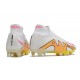 Nike Zoom Mercurial Superfly IX Elite Fg Bianco Giallo Rosa