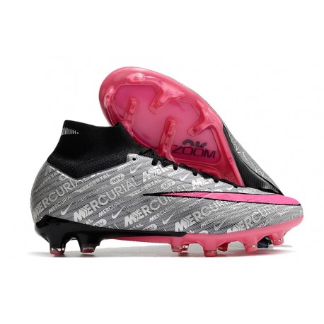 Nike Zoom Mercurial Superfly IX Elite Fg Rosa Argento Nero