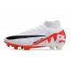 Nike Zoom Mercurial Superfly IX Elite Fg Bianco Cremisi Vivace Nero