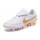 Scarpe Calcio Tiempo Legend V FG Nike Uomo R10 Bianco Oro