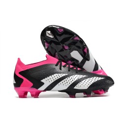 Scarpe adidas Predator Accuracy.1 L FG Nero Core Bianco Rosa Shock Team