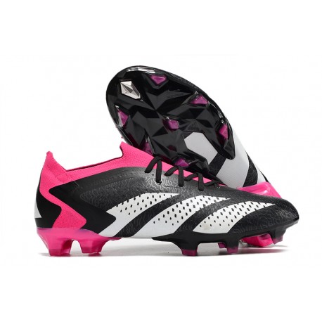 Scarpe adidas Predator Accuracy.1 L FG Nero Core Bianco Rosa Shock Team