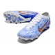Nike Air Zoom Mercurial Vapor 15 Elite AG Blanco Azul Oro