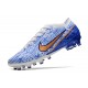 Nike Air Zoom Mercurial Vapor 15 Elite AG Blanco Azul Oro