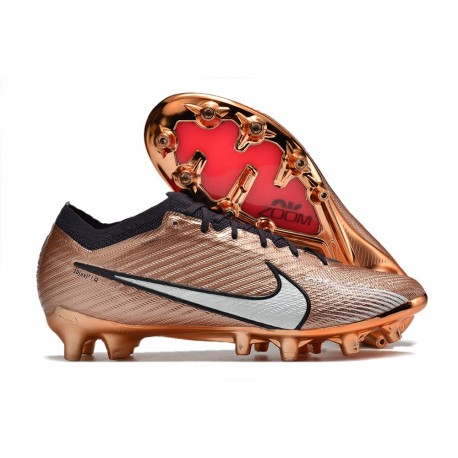 Nike Air Zoom Mercurial Vapor 15 Elite AG Mbappé Cobre Metálico Blanco Negro
