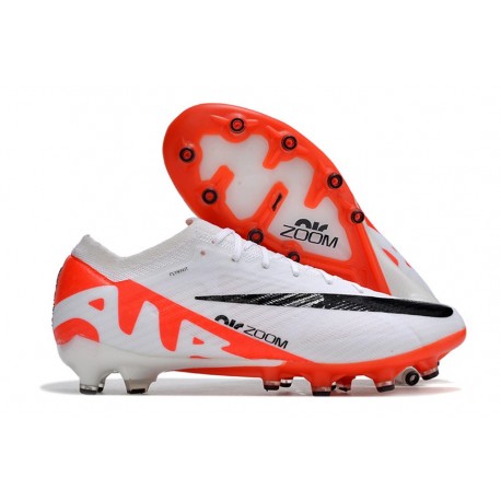 Nike Air Zoom Mercurial Vapor 15 Elite AG Blanco Carmesí Vivo Negro