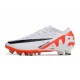 Nike Air Zoom Mercurial Vapor 15 Elite AG Blanco Carmesí Vivo Negro