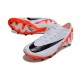 Nike Air Zoom Mercurial Vapor 15 Elite AG Blanco Carmesí Vivo Negro