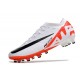Nike Air Zoom Mercurial Vapor 15 Elite AG Blanco Carmesí Vivo Negro