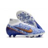 Nike Zoom Mercurial Superfly 9 Elite AG Bianco Blu Oro