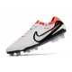 Nike Tiempo Legend X Elite FG Scarpe Calcio Bianco Nero Cremisi Vivace