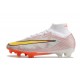 Nike Zoom Mercurial Superfly IX Elite FG Bianco Oro Argento