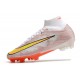 Nike Zoom Mercurial Superfly IX Elite FG Bianco Oro Argento