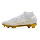 Nuovo Tacchetti da Calcio Nike Mercurial Superfly VI 360 Elite FG CR7 Nero Argento