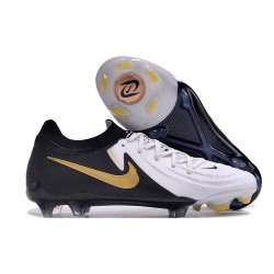 Nike Phantom GX II Elite FG Bianco Nero Oro Metallizzato