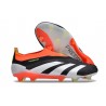 adidas Predator 24 Elite Laceless FG Nero Core Bianco Rosso Solare