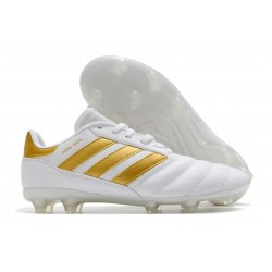 Nuovo Tacchetti da Calcio Adidas Copa 19.1 FG Bianco Oro