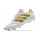 Nuovo Tacchetti da Calcio Adidas Copa 19.1 FG Bianco Oro