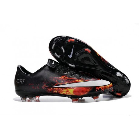2015 Scarpa da calcio per terreni duri Nike Mercurial Vapor X - Uomo Nero Bianco Rosso