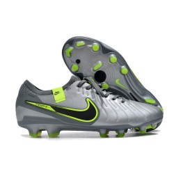 Nike Tiempo Legend X Elite FG Scarpe Calcio Grigio Nero Verde