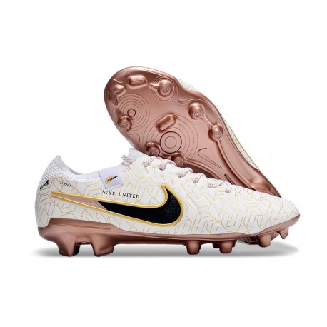 Nike Tiempo Legend X Elite FG Scarpe Calcio Bianco Oro Nero