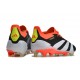 Scarpa adidas Predator 24 Elite FG Nero Core Bianco Rosso Solare