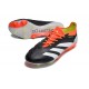 Scarpa adidas Predator 24 Elite FG Nero Core Bianco Rosso Solare