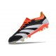 Scarpa adidas Predator 24 Elite FG Nero Core Bianco Rosso Solare