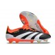 Scarpa adidas Predator 24 Elite FG Nero Core Bianco Rosso Solare