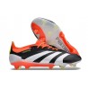 Scarpa adidas Predator 24 Elite FG Nero Core Bianco Rosso Solare